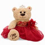 18" Quince Light Brown Bear With Embroidery "Mis 15 Anos" B14632-14G (RED/GOLD)