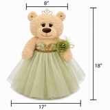 18" Quince Light Brown Bear With Embroidery "Mis 15 Anos" B14632-35 (Sage Green)