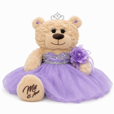 18" Quince Light Brown Bear With Embroidery "Mis 15 Anos" B14632-5 (Light Purple)