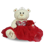 20" Quince White Bear With Embroidery "Mis 15 Anos" - B16631-14 Red