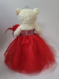 20" Sweet 16 White Bear With Embroidery "Sweet 16" - B16631A-14 Red