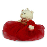 20" Quince White Bear With Embroidery "Mis 15 Anos" - B16631-14G Red With Gold Trim