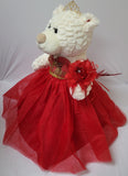 20" White Bear - B16631N-14G Red With Gold Trim