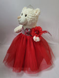 20" Sweet 16 White Bear With Embroidery "Sweet 16" - B16631A-14 Red