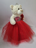 20" Sweet 16 White Bear With Embroidery "Sweet 16" - B16631A-14 Red
