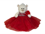 20" Sweet 16 White Bear With Embroidery "Sweet 16" - B16631A-14 Red