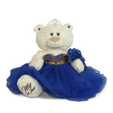 20" Quince White Bear With Embroidery "Mis 15 Anos" - B16631-15G Royal Blue With Gold Trim