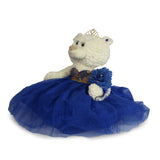 20" Quince White Bear With Embroidery "Mis 15 Anos" - B16631-15G Royal Blue With Gold Trim