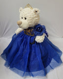 20" White Bear - B16631N-15G Royal Blue With Gold Trim