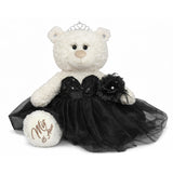 20" Quince White Bear With Embroidery "Mis 15 Anos" - B16631-17 Black