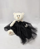 20" Quince White Bear With Embroidery "Mis 15 Anos" - B16631-17 Black