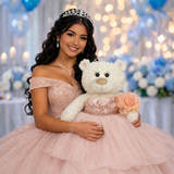 20" Sweet 16 White Bear With Embroidery "Sweet 16" - B16631A-29M Blush