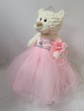 20" Sweet 16 White Bear With Embroidery "Sweet 16" - B16631A-3 Pink