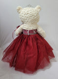 20" White Bear - B16631N-7  Burgundy Dress