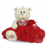 20" Sweet 16 White Bear With Embroidery "Sweet 16" - B16631A-14 Red