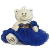 20" Sweet 16 White Bear With Embroidery "Sweet 16" - B16631A-15G Royal Blue With Gold Trim