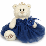 20" Sweet 16 White Bear With Embroidery "Sweet 16" - B16631A-16 Navy Blue
