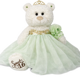 20" Sweet 16 White Bear With Embroidery "Sweet 16" - B16631A-8 Apple Green