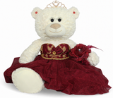 20" White Bear - B16631N-7G  Burgundy Dress With Gold Trim
