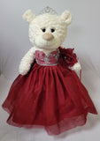 20" White Bear - B16631N-7  Burgundy Dress