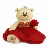 20" Quince Light Brown Bear With Embroidery "Mis 15 Anos" - B16632-14G Red With Gold Trim