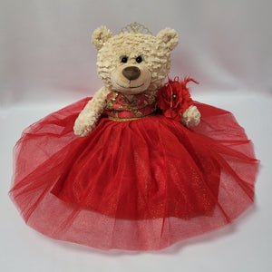 20" Quince Light Brown Bear With Embroidery "Mis 15 Anos" - B16632-14G Red