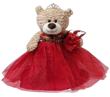 20" Sweet 16 Light Brown Bear With Embroidery "Sweet 16"- B16632A-14G Red With Gold Trim