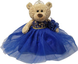 20" Quince Light Brown Bear With Embroidery "Mis 15 Anos" - B16632-15G Royal Blue With Gold Trim