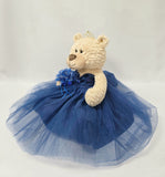 20" Quince Light Brown Bear With Embroidery "Mis 15 Anos" - B16632-16 Navy Blue