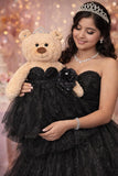 20" Quince Light Brown Bear With Embroidery "Mis 15 Anos" - B16632-17 Black