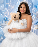 20" Quince Light Brown Bear With Embroidery "Mis 15 Anos" - B16632-1 White