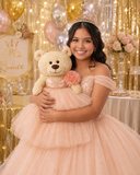 20" Quince Light Brown Bear With Embroidery "Mis 15 Anos" - B16632-29M Blush