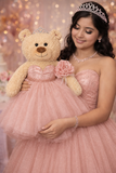 20" Quince Light Brown Bear With Embroidery "Mis 15 Anos" - B16632-30M Rose Gold