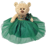 20" Quince Light Brown Bear With Embroidery "Mis 15 Anos" - B16632-33G  Emerald Green