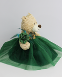 20" Sweet 16 Light Brown Bear With Embroidery "Sweet 16"- B16632A-33G Emerald Green