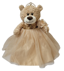 20" Sweet 16 Light Brown Bear With Embroidery "Sweet 16"- B16632A-34G Champagne