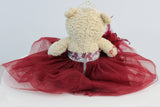 20" Sweet 16 Light Brown Bear With Embroidery "Sweet 16"- B16632A-7 Burgundy