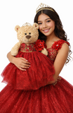 20" Quince Light Brown Bear With Embroidery "Mis 15 Anos" - B16632-7G Burgundy With Gold Trim