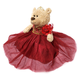 20" Quince Light Brown Bear With Embroidery "Mis 15 Anos" - B16632-7G Burgundy With Gold Trim