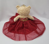20" Sweet 16 Light Brown Bear With Embroidery "Sweet 16"- B16632A-7G Burgundy With Gold Trim