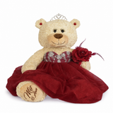 20" Quince Light Brown Bear With Embroidery "Mis 15 Anos" - B16632-7 Burgundy