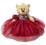 20" Quince Light Brown Bear With Embroidery "Mis 15 Anos" - B16632-7 Burgundy