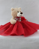 20" Light Brown Bear - B16632N-14 Red