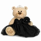 20" Sweet 16 Light Brown Bear With Embroidery "Sweet 16"- B16632A-17 Black