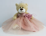 20" Sweet 16 Light Brown Bear With Embroidery "Sweet 16"- B16632A-30M Rose Gold