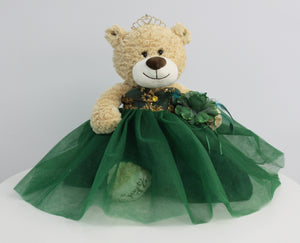 20" Sweet 16 Light Brown Bear With Embroidery "Sweet 16"- B16632A-33G Emerald Green