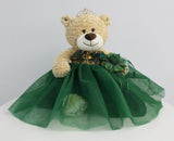 20" Sweet 16 Light Brown Bear With Embroidery "Sweet 16"- B16632A-33G Emerald Green