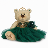 20" Sweet 16 Light Brown Bear With Embroidery "Sweet 16"- B16632A-33G Emerald Green