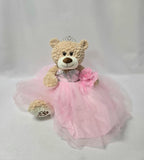 20" Sweet 16 Light Brown Bear With Embroidery "Sweet 16"- B16632A-3  Pink
