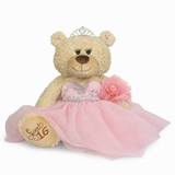 20" Sweet 16 Light Brown Bear With Embroidery "Sweet 16"- B16632A-3  Pink
